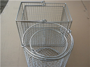 金属筐筐采用优质低碳钢丝、镀锌丝和不锈钢丝制作